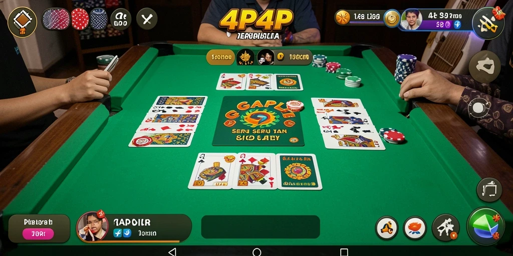 Gameplay seru dan interaktif dari 4P4P dalam permainan Gaple.