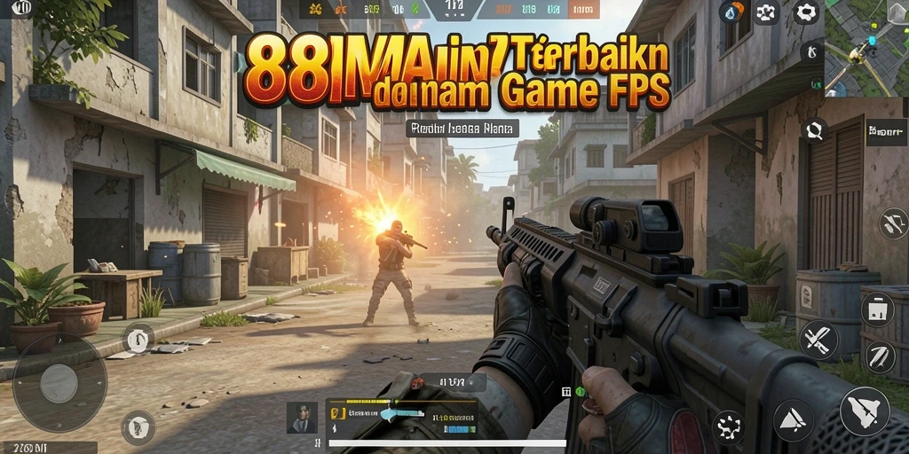 Tampilan menegangkan dari gameplay FPS 88MAIN yang memukau.