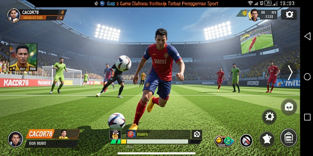 Screenshot gameplay CACOR78 yang menunjukkan keseruan permainan olahraga.