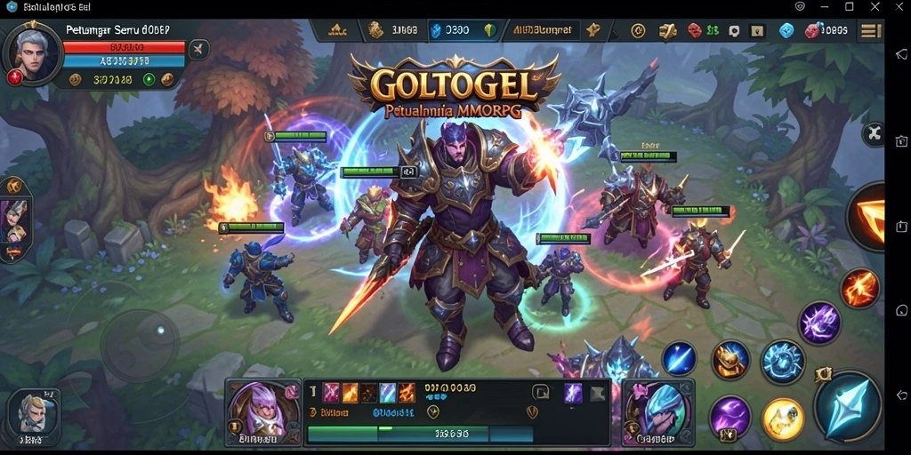 Screenshot utama GOLTOGEL menampilkan aksi seru dalam pertempuran MMORPG.