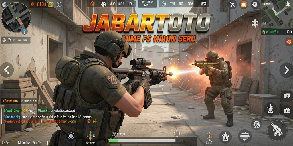 Screenshot JABARTOTO menampilkan aksi tembak-menembak intens.
