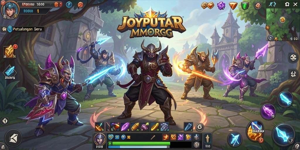 Gambar menampilkan aksi seru dalam gameplay JOYPUTAR.