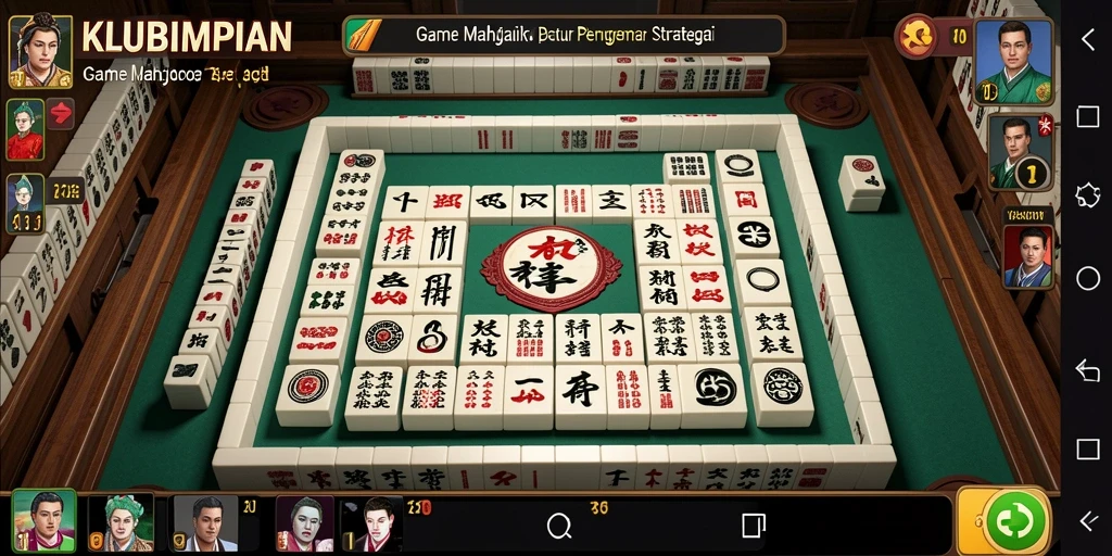 Tampilan gameplay yang menakjubkan dari KLUBIMPIAN dengan berbagai ubin Mahjong.