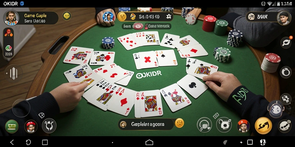 Gameplay seru Gaple dalam OKIDR dengan teman-teman.