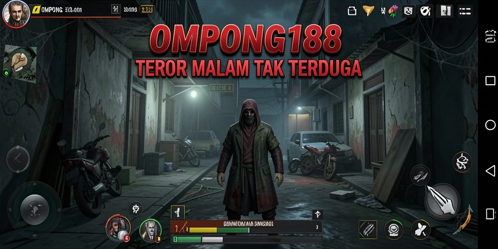 Tampilan gameplay OMPONG188 yang menegangkan dan menyeramkan.
