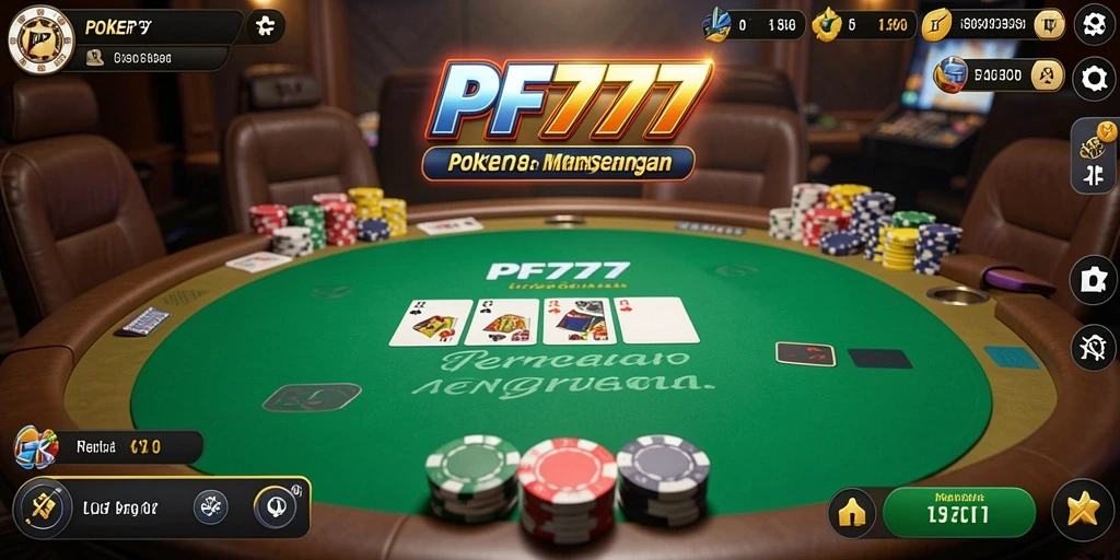Screenshot gameplay PF777 yang menunjukkan keseruan bermain Poker.