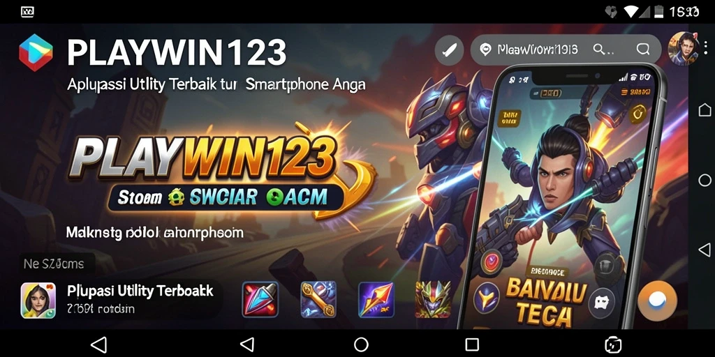 Tampilan antarmuka utama PLAYWIN123 yang user-friendly dan menarik.