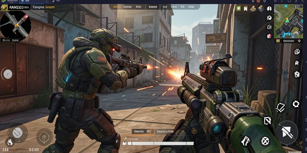 Screenshot RANS303 menampilkan aksi tembak-menembak yang seru dalam gameplay FPS.