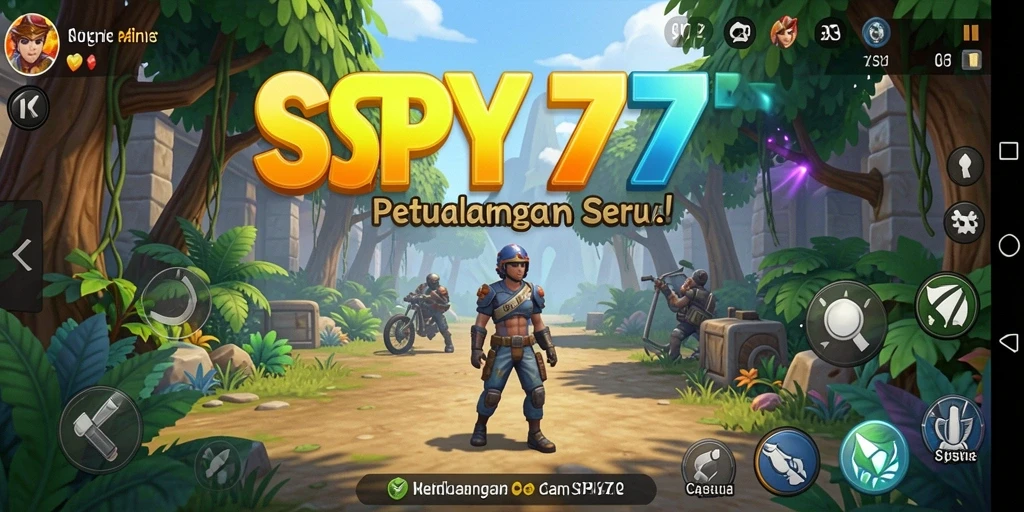 Tampilan menarik dan seru dari gameplay SPY77.