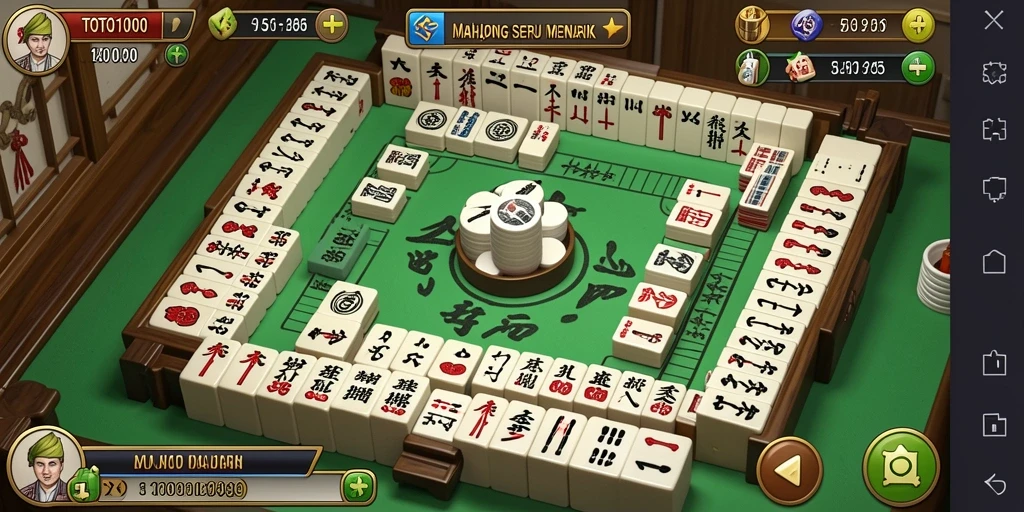 Tampilan gameplay Mahjong yang menarik dan menantang di TOTO1000.