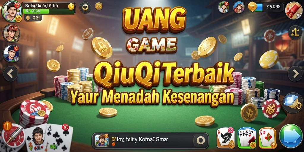 Screenshot utama game QiuQiu menampilkan aksi seru permainan.