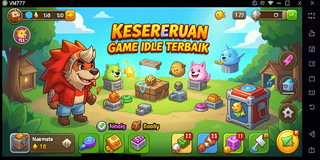 Tampilan gameplay VM777 yang menarik dan interaktif dalam genre Idle.